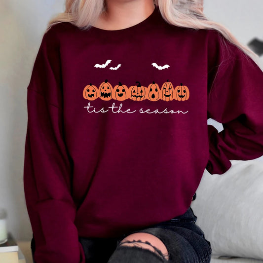 Is the Season Halloween Sweatshirt Halloween Hoodie Spooky Season Sweater Coffee Shirt Unisex Fall Sweatshirt Halloween Gift